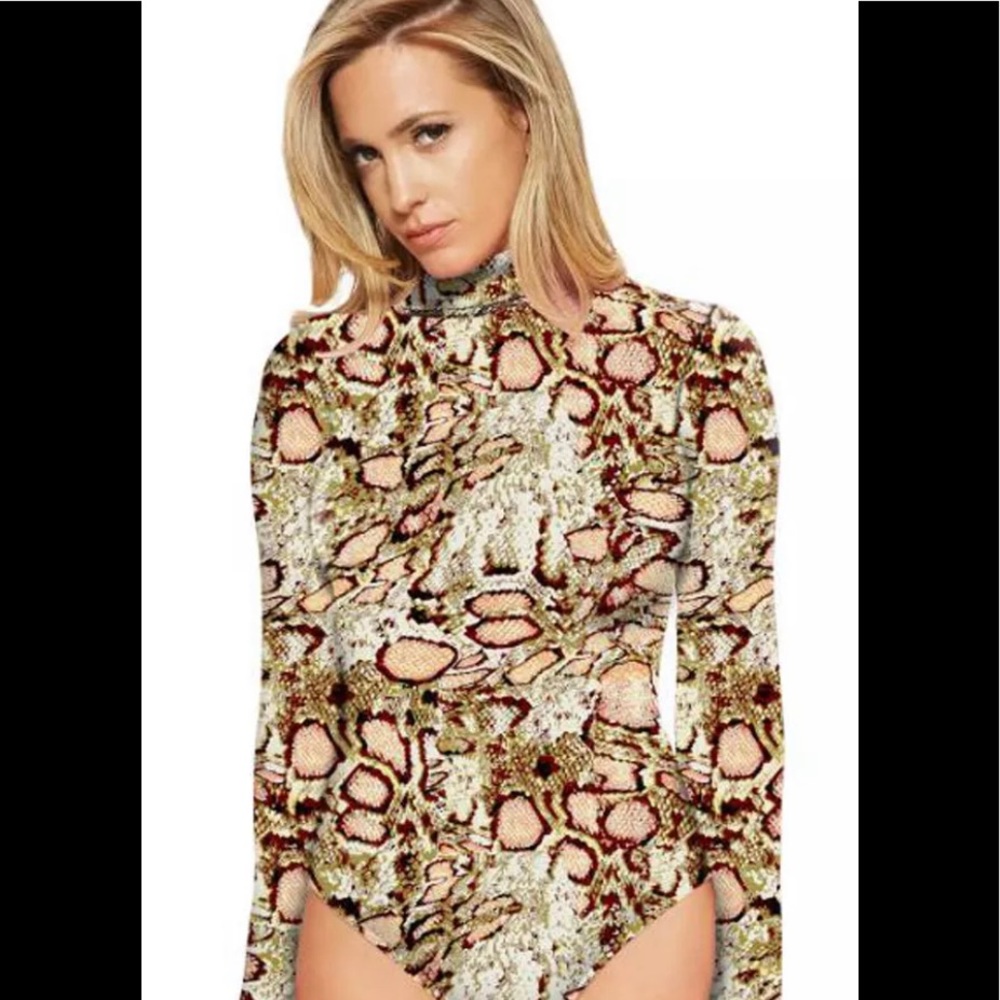 Beautiful bodysuit pink/brown leopard colors